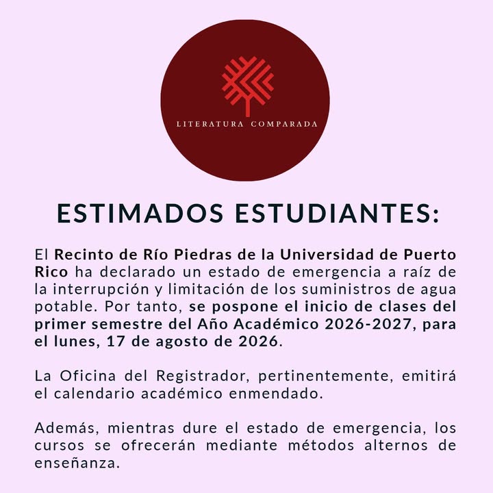 Departamento de Literatura Comparada UPRRP