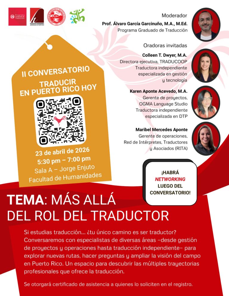 II Conversatorio Traducir en Puerto Rico hoy_